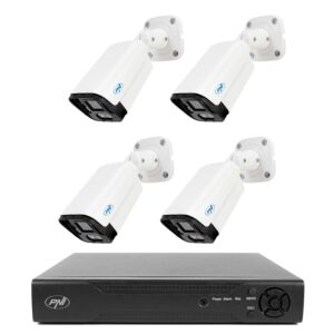 NVR PNI House IP716 videó megfigyelő csomag és 4 PNI IP125 kamera IP-vel, 5MP