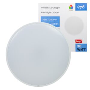 PNI D-Light CL2436T Wi-Fi LED mennyezeti lámpa, Tuya, RGB