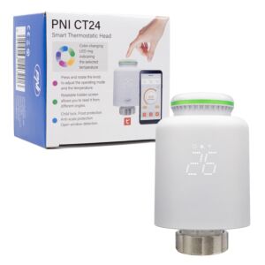 PNI CT24 intelligens termosztatikus fej radiátorhoz, Tuya Smart mobilalkalmazás