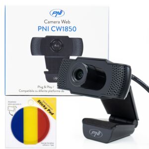 PNI CW1850 Full HD 1080P 2MP webkamera csomag, USB, rögzíthető és ragacsos zászlópad