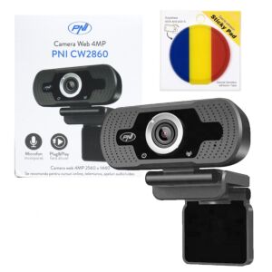 PNI CW2860 Full HD 4MP webkamera csomag, USB, rögzíthető, beépített mikrofon és ragacsos párna zászló