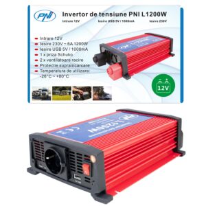 PNI L1200W 12V tápegység inverter