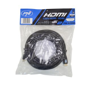 HDMI kábel PNI H1000 Nagy sebességű 1.4V, plug-in, Ethernet, aranyozott, 10m
