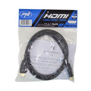 HDMI kábel PNI H150 Nagy sebességű 1.4V, plug-in, Ethernet, aranyozott, 1,5 m