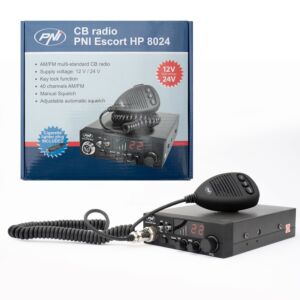 CB PNI rádióállomás HP 8024 kíséret állítható ASQ és 12V-24V tápegységgel