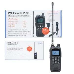 Hordozható CB rádió PNI Escort HP 82 töltő nélkül, több szabványos, 4W, 12V, AM-FM, NRC, Dual Watch, Roger Beep,