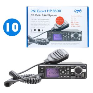 Bax 10 db CB rádióállomással és MP3 lejátszóval PNI