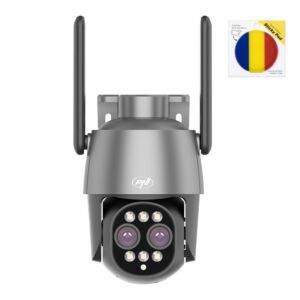 Paxhet PNI House IP574 videómegfigyelő kamera Wi-Fi-val, PTZ-vel, dupla objektívvel ragadós párna zászlóval