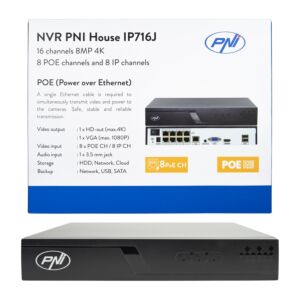 NVR POE PNI House IP716J 16 csatornás 4K