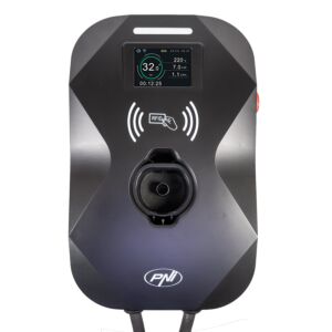 PNI KW11 töltőállomás, 16A, 11KW, elektromos autókhoz, 85V - 415V, háromfázisú, 2-es típusú kábel és 7 tűs csatlakozó
