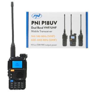 Hordozható VHF/UHF rádióállomás PNI P18UV, kétsávos