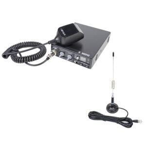 Csomag rádióállomás CB CRT S Mini kettős feszültség 12 / 24V 4W + CB antenna PNI ML29
