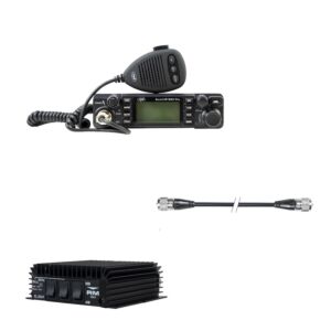 PNI Escort HP 9001 PRO CB rádióállomás csomag, ASQ + RX-TX KL203P erősítő, AM-FM-SSB, 100 W, 12 V és PNI R50 kábel