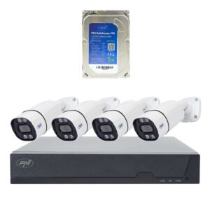PNI House IPMAX POE 8 videó megfigyelő készlet, NVR 4 kamerával és PNI SafeHouse 1TB HDD-vel