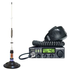 Kit Radio CB President MARTIN ASC + CB Antenna PNI ML70, hossz 70cm, 26-30MHz, 200W