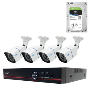 AHD PNI House PTZ1500 5MP videó megfigyelő készlet csomag - DVR és 4 külső kamera és 1Tb HDD