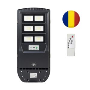 PNI SL220 200W-os utcai világító lámpacsomag, beépített napelemmel + öntapadós zászló ajándékkal