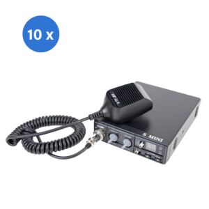 Bax 10bc CB rádióállomással, CRT S Mini kettős feszültséggel, 12/24V, 4W, ASQ-val, AM-FM