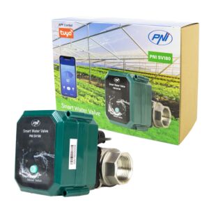 PNI SV180 intelligens vízszelep Wi-Fi-kapcsolattal, IP65, DN25 1 tol, Tuya alkalmazás, kompatibilis az Amazon Alexával