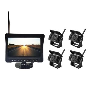 PNI TRK504 vezeték nélküli videó megfigyelő készlet kamion DVR-hez LCD monitorral és 4 kamerával