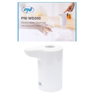 Elektromos pumpa vizespalackhoz PNI WD200, USB-C-n keresztül tölthető, 800 mAh-s akkumulátor