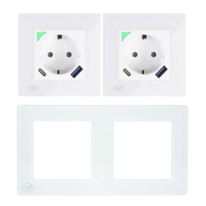 PNI SmartHome WP202 WiFi dupla intelligens aljzatkészlet süllyesztett rögzítőkerettel, internetvezérléssel