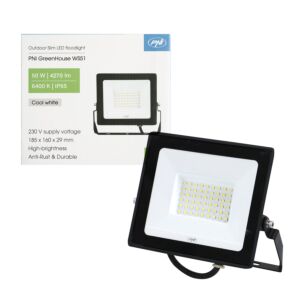 Vékony LED-es reflektor PNI GreenHouse GreenHouse WS51 50W, 6400K, 5000lm, 184,5*29*160mm, 50W, 6400K, 5000lm, 184,5*29*160mm.