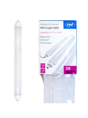 Lineáris LED világítótest PNI D-Light 3600, 36W, 6500k, tömített IP65, víz, por és korrózió elleni védelemmel,