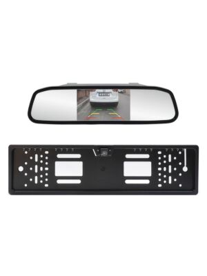 PNI Escort P25 vezeték nélküli parkolórendszer 4,3 hüvelykes kijelzővel a visszapillantó tükörben és kamerával a rendszámtábla tartójában