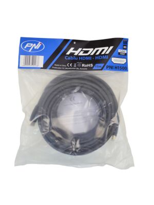 HDMI kábel PNI H1500 Nagy sebességű 1.4V, plug-in, Ethernet, aranyozott, 15m