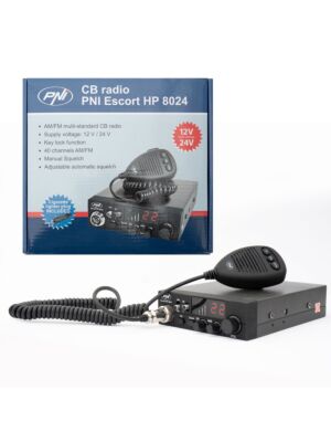 CB PNI rádióállomás HP 8024 kíséret állítható ASQ és 12V-24V tápegységgel