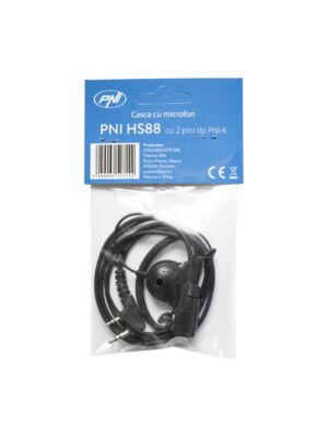 Fejhallgató PNI HS88 mikrofonnal, 2 tűs PNI-K csatlakozóval
