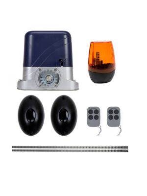 A PNI AP800D kapuautomatizálási készlet 4 m-es motortartót, fotocellákat, távirányítót, lámpát, 230V 1100 N és 8