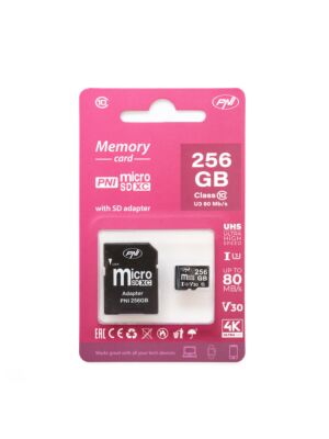 PNI 256 GB-os MicroSD memóriakártya SD adapterrel