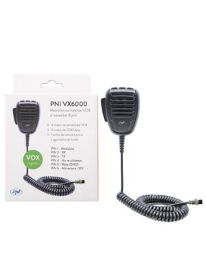 PNI VX6000 mikrofon VOX funkcióval, 6 csapos, CB rádióállomásokhoz