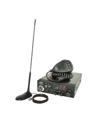 CB PNI ESCORT CB rádióállomás CB 8024 ASQ 12 / 24V + CB PNI Extra 45 mágneses antenna