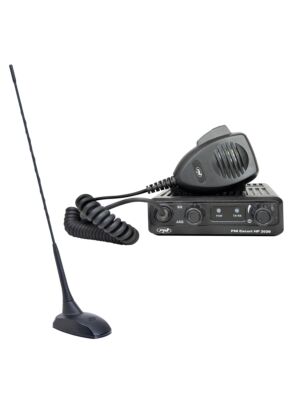 CB rádióállomás és antenna a csomagban