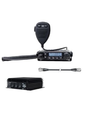 CB rádióállomás csomag PNI Escort HP 6500 PRO, ASQ, VOX, NRC + RX-TX KL203P erősítő, AM-FM-SSB, 100W, 12V és kábel