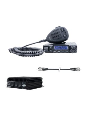 PNI Escort HP 6500 multistandard CB rádióállomás, 4W, AM-FM, 12V, ASQ + KL203P RX-TX erősítő, AM-FM-SSB, 100W, 12V 