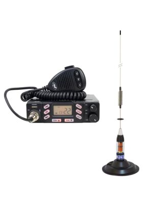 CB rádióállomás csomag PNI Escort HP 6800 ASQ, 12/24 V, CB antennával és PNI ML70 mágnessel
