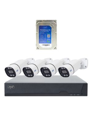 PNI House IPMAX POE 8 videó megfigyelő készlet, NVR 4 kamerával és PNI SafeHouse 1TB HDD-vel