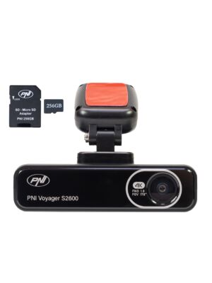 PNI Voyager S2600 DVR autó kamera csomag, WiFi, 4K Ultra HD, GPS és 256GB microSD memóriakártya