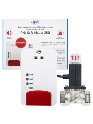 PNI Safe House Dual Gas 250 készlet szénmonoxid (CO) érzékelővel, földgázzal és mágnesszeleppel