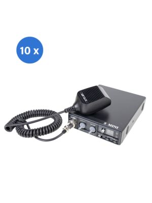 Bax 10bc CB rádióállomással, CRT S Mini kettős feszültséggel, 12/24V, 4W, ASQ-val, AM-FM