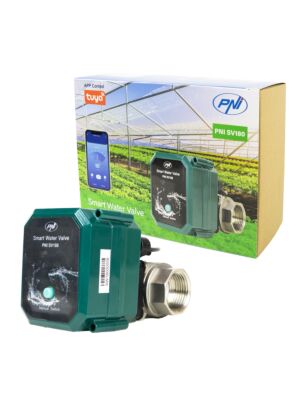 PNI SV180 intelligens vízszelep Wi-Fi-kapcsolattal, IP65, DN25 1 tol, Tuya alkalmazás, kompatibilis az Amazon Alexával