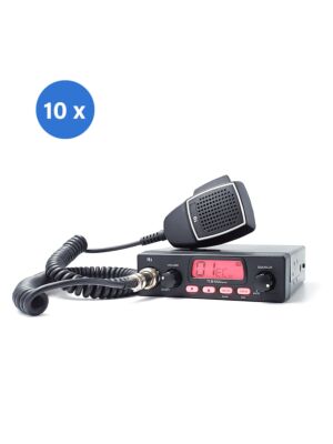 Bax 10 darabos CB rádióállomással, TTi TCB-550 N automata zajszűréssel