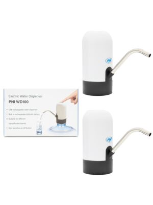 Csomag 2bc elektromos vizes palackszivattyú PNI WD100 USB-C töltés, 800mAh akkumulátor, 4W teljesítmény