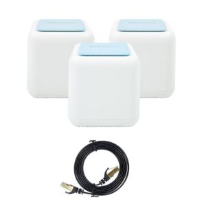 PNI GB1200 Gigabit Wi-Fi Mesh rendszercsomag és 1 db S/STP CAT7 lapos hálózati kábel PNI U7015B 1,5 m