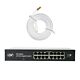 PNI SW016 kapcsolócsomag, 16 x 10/100/1000 Mbps, gigabit, fém burkola és 3m CAT8 patch PNI U8030W