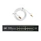 PNI SW016 Kapcsoló Csomag, 16 x 10/100/1000 Mbps, Gigabit, Fém Tok és 1,5m CAT8 Patch PNI U8015W